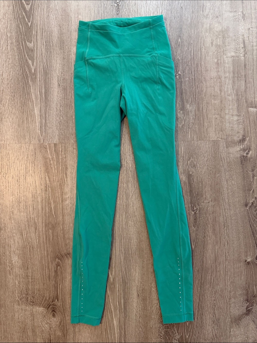 Lululemon 0 Swift Speed Tight High Rise Workout Athletic Yoga Teal‎ Leggings